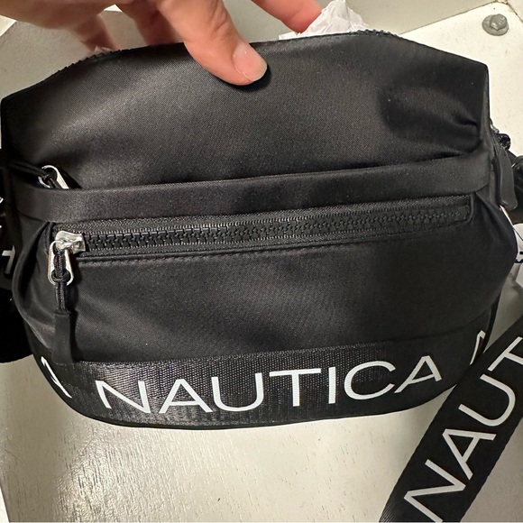 NWT Nautica Women’s Black Nylon Bean Bag Crossbody Bag - Picture 6 of 9